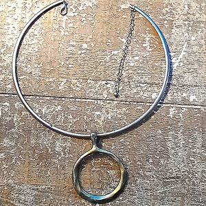 Modern silver and gold choker